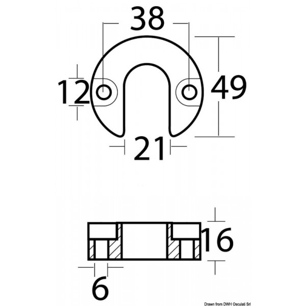 Pé de ânodo Mercruiser - N°2 - comptoirnautique.com