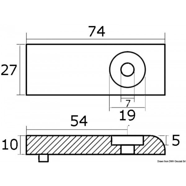 Ánodo de aluminio para Verado ref. orig. 892227 - N°2 - comptoirnautique.com