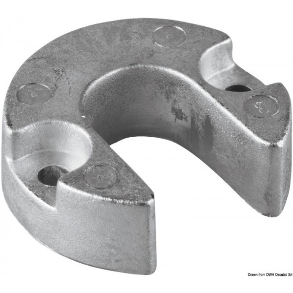 Piedino anodico in alluminio per Mercruiser/Alpha - N°1 - comptoirnautique.com