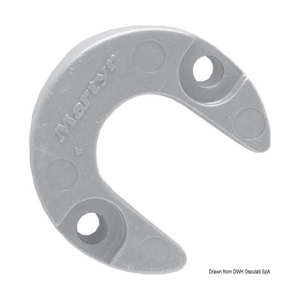 Piedino anodico in alluminio per Mercruiser/Alpha - N°3 - comptoirnautique.com