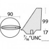 Coda di carpa in zinco per azionamenti Z- - N°2 - comptoirnautique.com