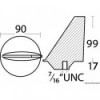 Queue de carpe en zinc pour Z-drives  - N°2 - comptoirnautique.com