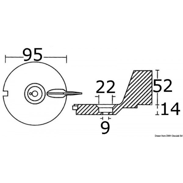 Carp tail for outboard 18/25 HP - N°2 - comptoirnautique.com