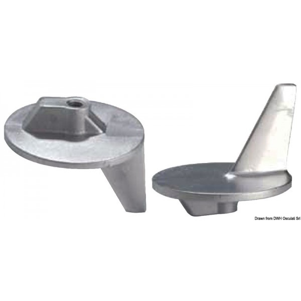 Foot anode with stainless steel propeller 50/140 HP - N°1 - comptoirnautique.com