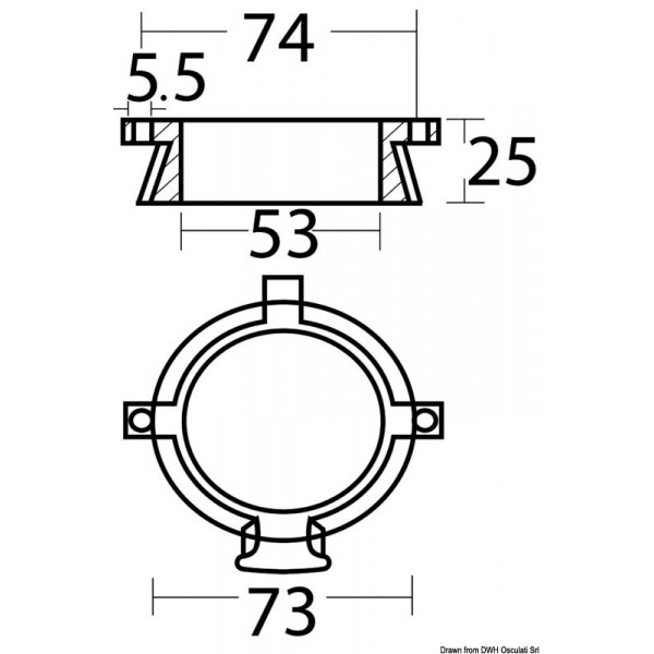 Ánodo de cuello de zinc para Alpha - N°2 - comptoirnautique.com