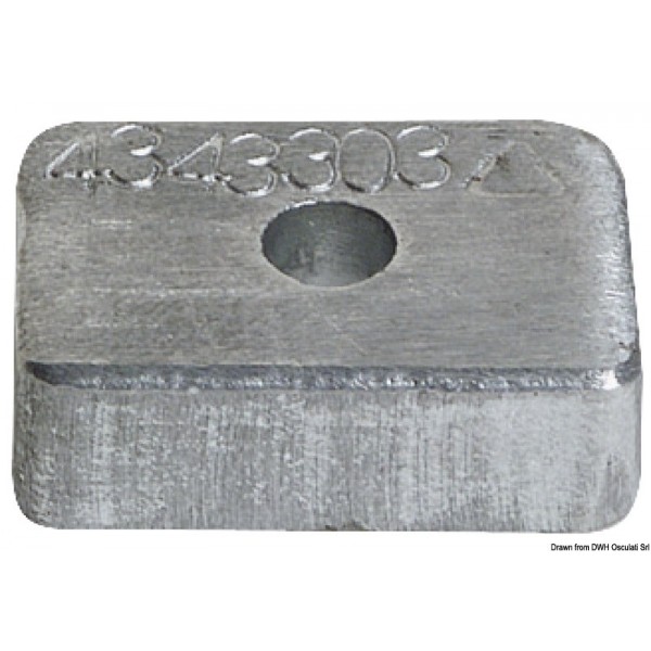 Anode zinc pour Mercury 4/5/6 HP  - N°1 - comptoirnautique.com