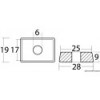 Anode aluminium pour Mercury 4/5/6 HP  - N°2 - comptoirnautique.com