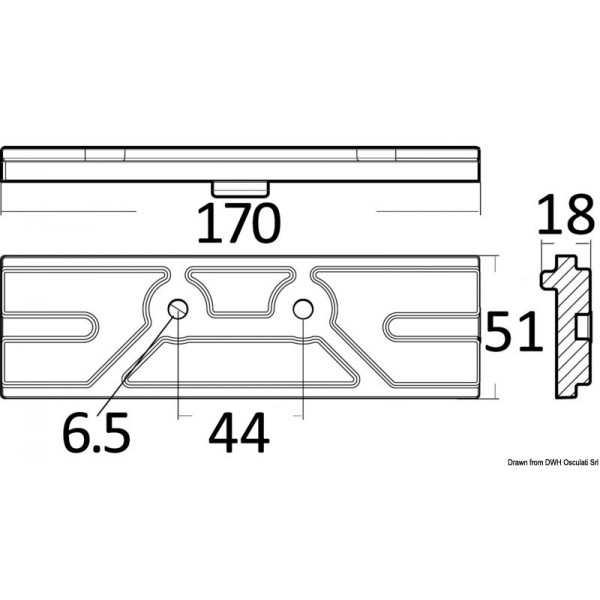 Anodo a piastra in alluminio per Mercury/Mariner 150 HP - N°2 - comptoirnautique.com