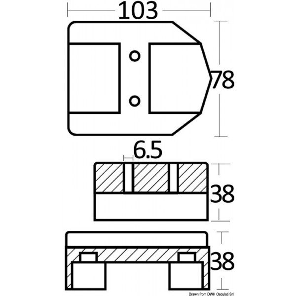 Anode zinc p. groupes arrières Mercruiser  - N°2 - comptoirnautique.com