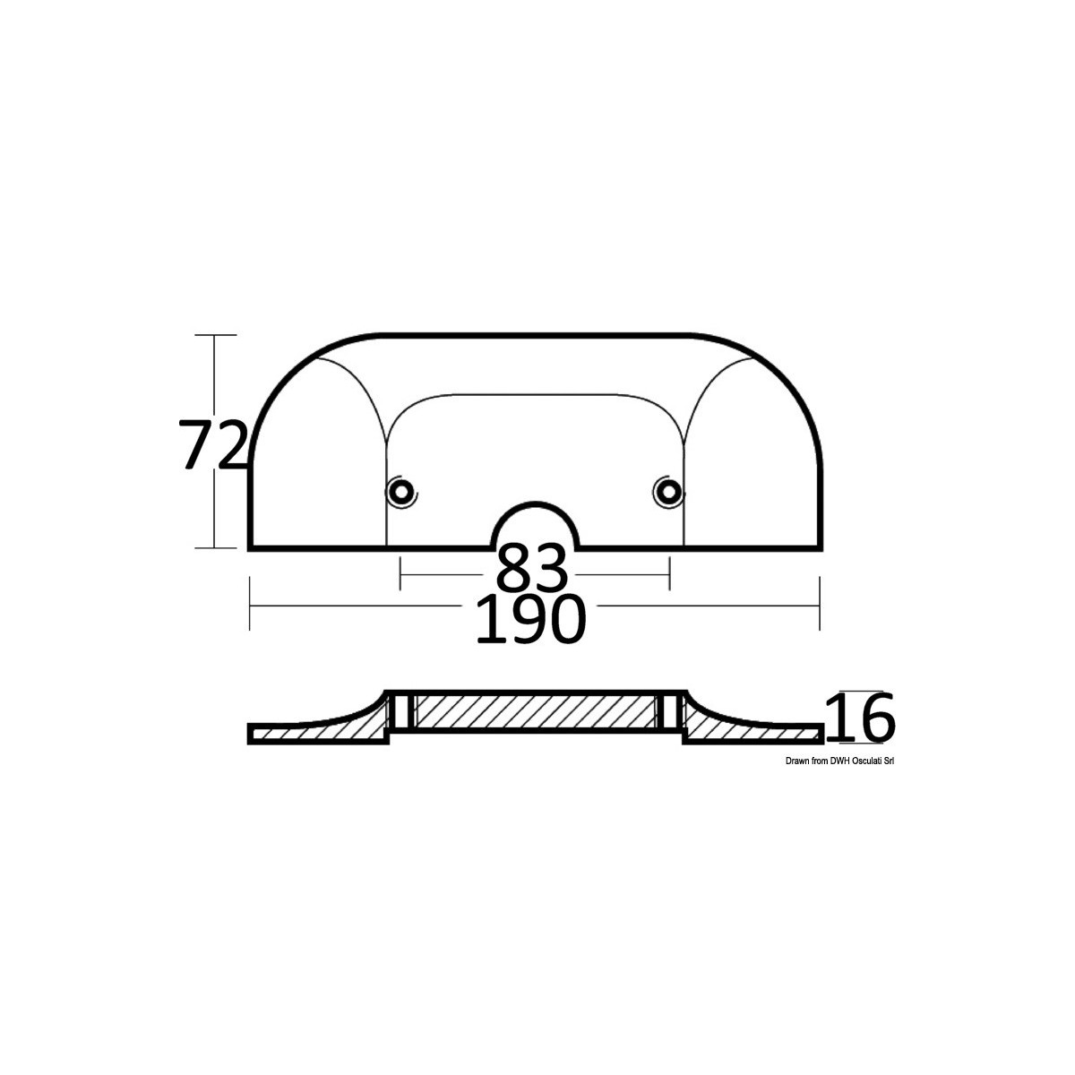 Tecnoseal Plaque anode magnésium intra-hors-bord Alpha One OSC-43.435. ...