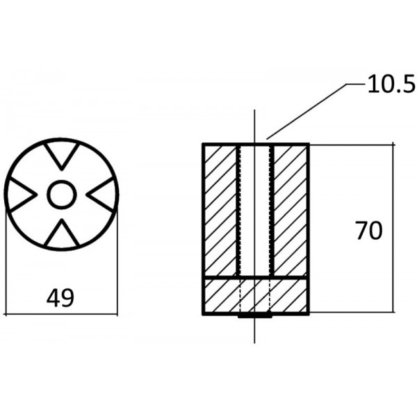 Zinc anode B - N°2 - comptoirnautique.com