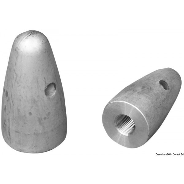 Testa in zinco per elica Ø 22/25/30 mm - N°1 - comptoirnautique.com