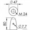 Ogiva de zinco para hélice de Ø 35/40 mm - N°2 - comptoirnautique.com