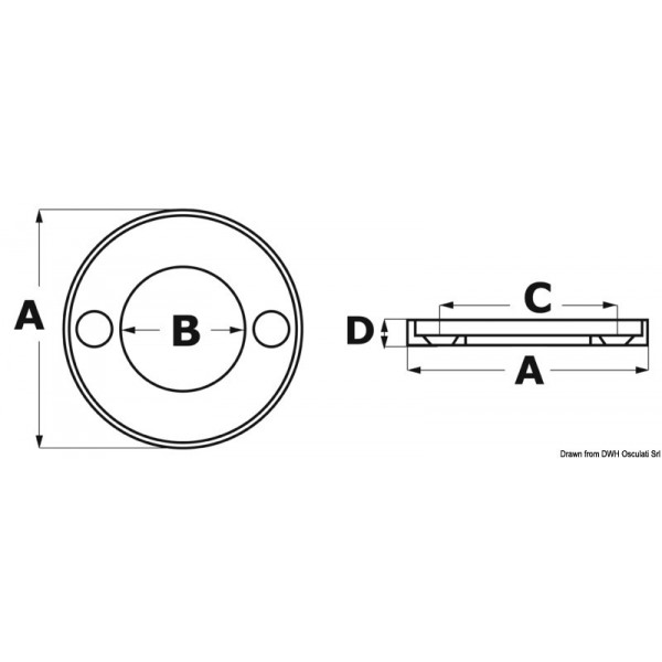 Anode collier pour pied Type 270  - N°2 - comptoirnautique.com