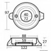 Collare anodico in alluminio per Sail Drive Ø 97 mm - N°2 - comptoirnautique.com