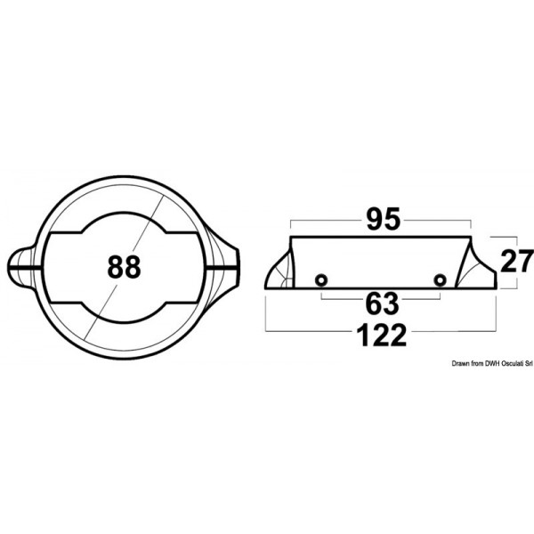 Colar Volvo Penta 2pcs com parafusos de zinco - N°1 - comptoirnautique.com