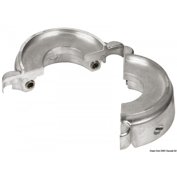 Anodo a collare Volvo in alluminio Ø 107 mm - N°1 - comptoirnautique.com