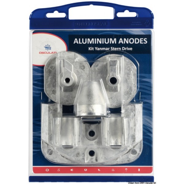 Aluminium anode kit for rear units - N°1 - comptoirnautique.com 