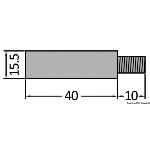 Anode zinc exchang. de chaleur/collecteur 7/16"  - N°2 - comptoirnautique.com