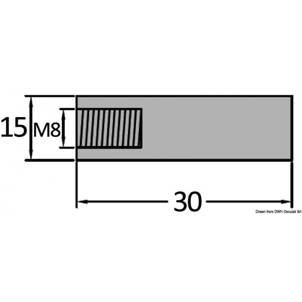 Permutador de calor/coletor de ânodo de zinco M8 - N°2 - comptoirnautique.com