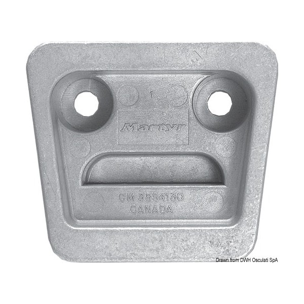 Anode pied zinc OMC Cobra DuoProp  - N°3 - comptoirnautique.com