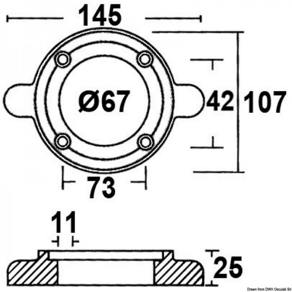 Anode collar p. Sail Drive - N°2 - comptoirnautique.com