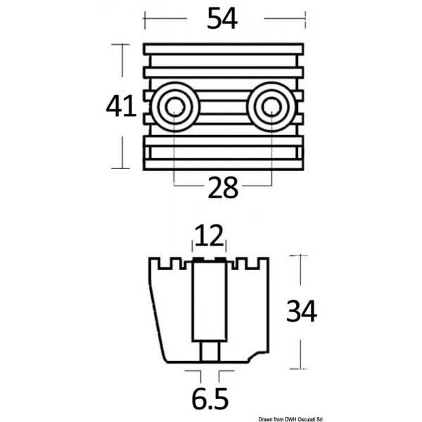 Piedino per anodo di magnesio Volvo DPX - N°2 - comptoirnautique.com