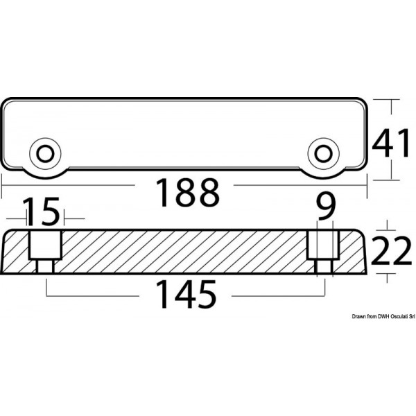 Barra anodica in alluminio Volvo Penta - N°2 - comptoirnautique.com
