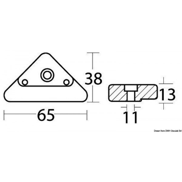 Anodo a piede in alluminio DPX - N°3 - comptoirnautique.com