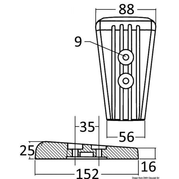 Anode foot zinc Volvo SX/DPS - N°2 - comptoirnautique.com