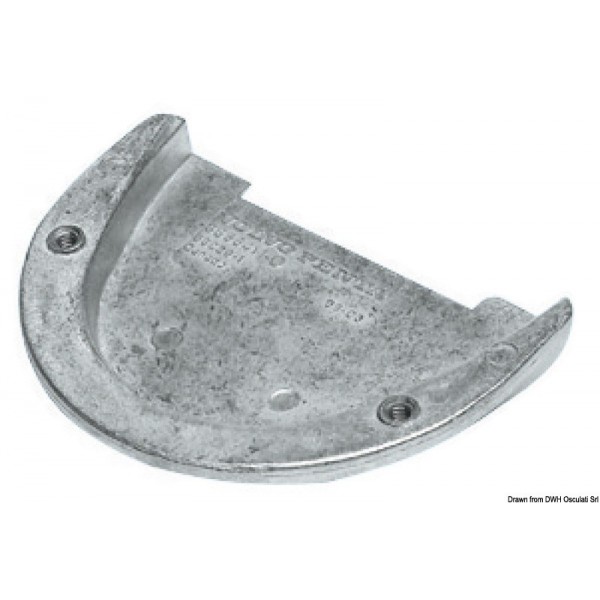 Piede anodico in alluminio Duo Prop - N°1 - comptoirnautique.com