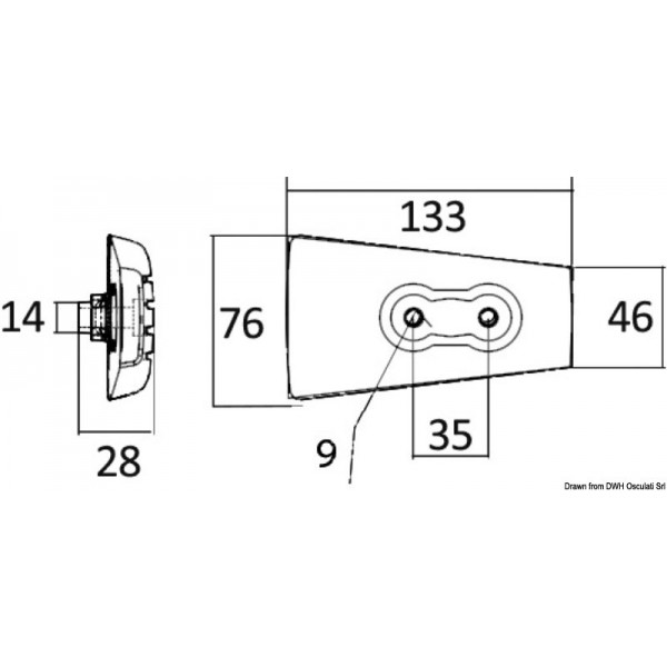 Anode zinc pour Volvo Penta DP 3589875/3589876  - N°2 - comptoirnautique.com