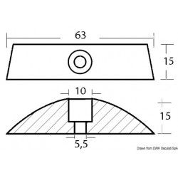 Par de ánodos de aluminio...