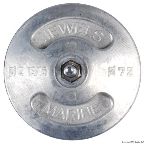 Anodo rosa per timoni Ø 70mm peso coppia 300gr - N°1 - comptoirnautique.com