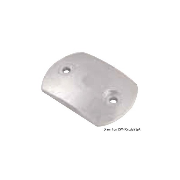 Piastra di zinco curva 80x55 mm - N°1 - comptoirnautique.com