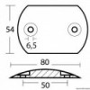 Piastra di zinco curva 80x55 mm - N°2 - comptoirnautique.com