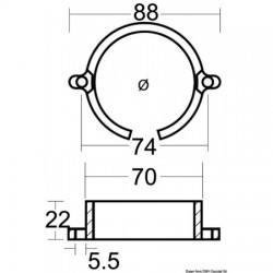 Ânodo de alumínio no veio...