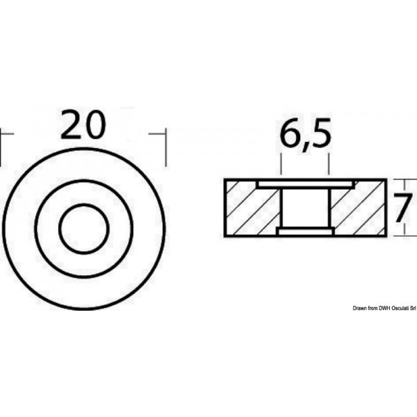 Rondella in alluminio per bordi Suzuki off-4/300 HP   - N°3 - comptoirnautique.com