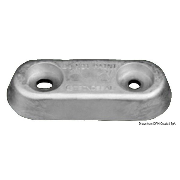 Ânodo de alumínio oval Vetus 390 g - N°1 - comptoirnautique.com