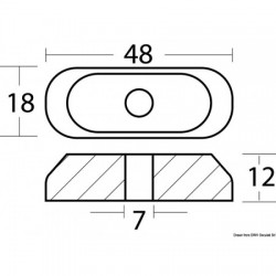 Anode plate 2/5 HP without...