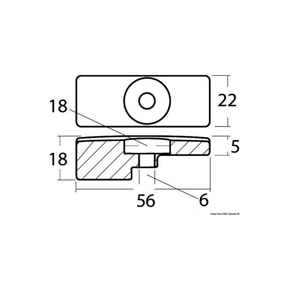 Tecnoseal Anode Plaque Aluminium Compatible Moteurs Honda 8/20 HP - Protection Bateau Nautique