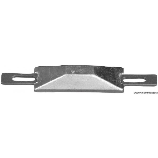 Anode rectangulaire avec encoche 95x34x17 mm  - N°1 - comptoirnautique.com