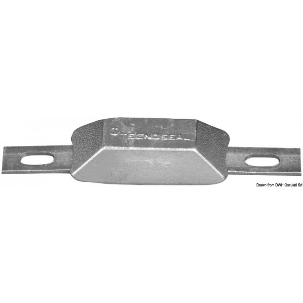 Anodo rettangolare con tacca 96x40x25 mm - N°1 - comptoirnautique.com