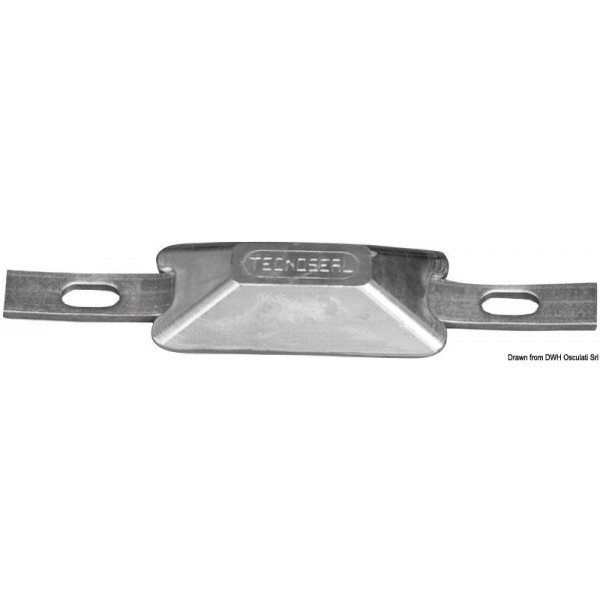 Anodo rettangolare con tacca 127x60x25 mm - N°1 - comptoirnautique.com