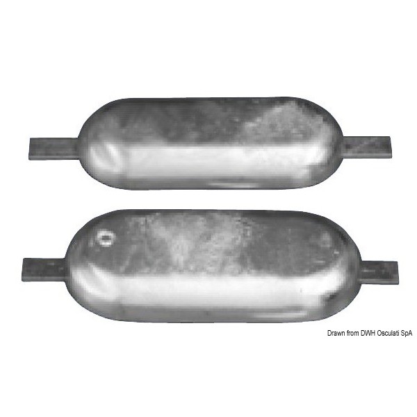 Anodo di magnesio saldato 320 x 147 mm 2,5 kg - N°1 - comptoirnautique.com