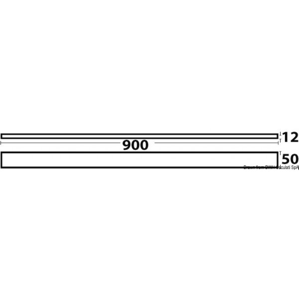 Ânodo de magnésio série Aliscafi 900x50x12mm 0,85 kg - N°2 - comptoirnautique.com