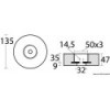 Anode zinc fixation escamotable Ø 135 mm  - N°2 - comptoirnautique.com