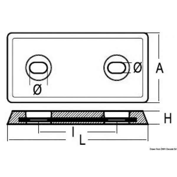 Ánodo atornillado 8000 g - N°2 - comptoirnautique.com