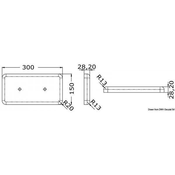Anodo imbullonato 8000 g 300x150 mm - N°2 - comptoirnautique.com