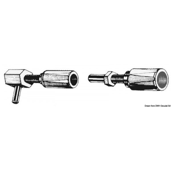 Messinganschluss 90° f. hydraulisches Gestänge - N°1 - comptoirnautique.com